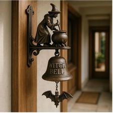 Witch Doorbell Cast Iron