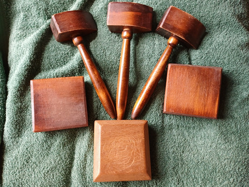 Wooden gavels and blocks - wooden,