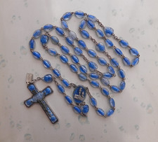 Vintage Catholic 1950's Brevetto Legatura Alpaca Lourdes Bubble Rosary With Tag