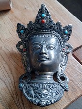 Rare Wall Buddha Mask Wall Hanging Metal Wall Art No Marking