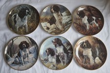SPRINGER SPANIEL six PLATES DANBURY MINT BY JOHN TRICKETT
