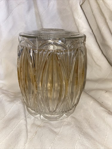 Vintage amber pressed glass - amber,