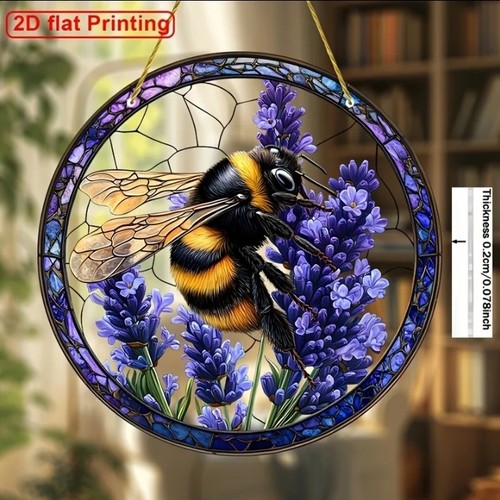 Bee lavender flower - lavender, suncatcher