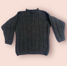 Mens charcoal grey roll neck