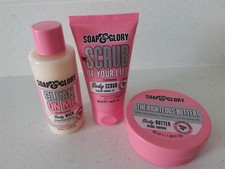 Soap & Glory Hydrating Body Wash, Righteous Body Butter, Body Scrub