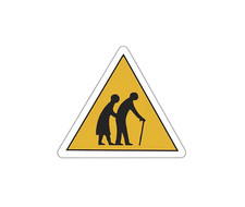 Warning Old People Sticker
