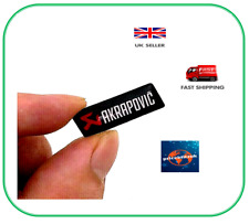 AKRAPOVIC MINI STICKER DECAL 3D X2 MOTORCYCLE/MODEL CAR ETC - SILVER - UK SELLER