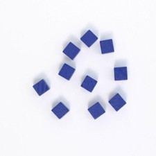 Wooden cubes 8mm navy - wooden,