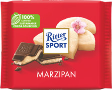Ritter Sport Marzipan Dark Chocolate 100g - Pack of 3