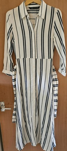 Zara woman blue white striped - zara,