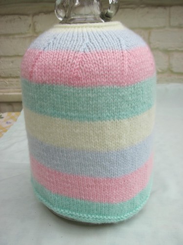 Hand knitted gallon demijohn - knitted,