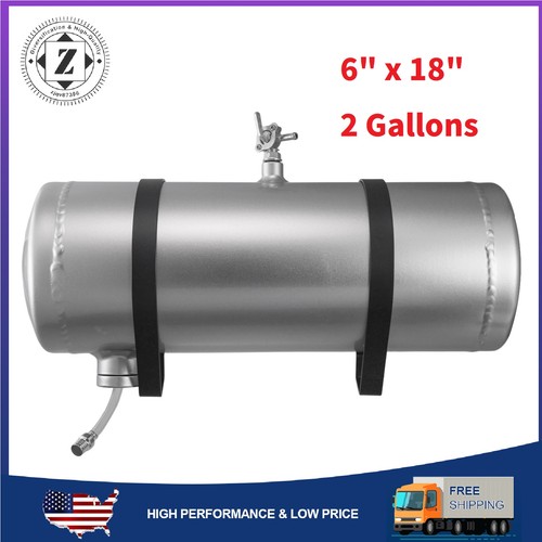 Silver gas fuel tank aluminum - tank,