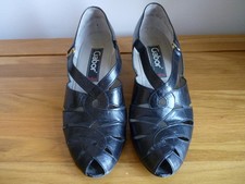 Ladies Gabor Black Peep Toe