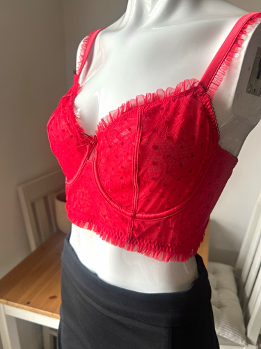Primark red polka dot mesh - primark,