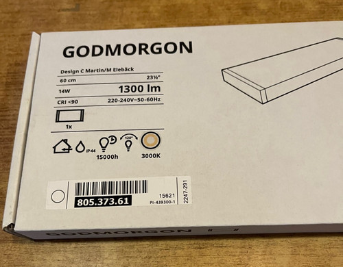 Ikea godmorgon led 60cm - led, wall