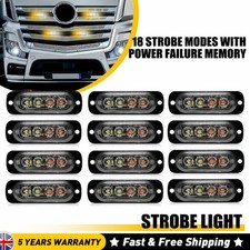 12x Dual Color White Amber LED
