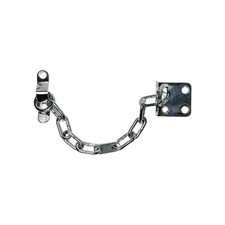 UAP Security Narrow Door Lock Chain Door Safety Restrictor Lock Guard, Chrome