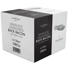 Caterfood Select Unsmoked Rindless Back Bacon | 1x2.25kg | Free Delivery
