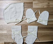 Baby Knit Bonnet Mittens
