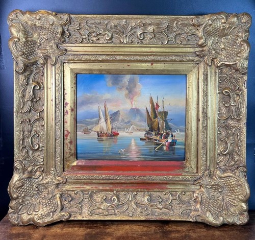 Vintage oil painting board - painting, on