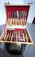 Shipindiaokedao 22 Vegetable / Fruit Carving Tools w/ Wooden Case Food Art
