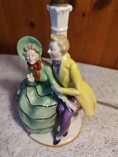 Vintage Lamp Colonial French Style Couple Figurine 11-1/4”