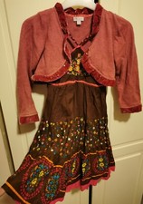 Girls Monsoon Shrug + Party cotton Dress beautiful quality outfit Christmas 5Y