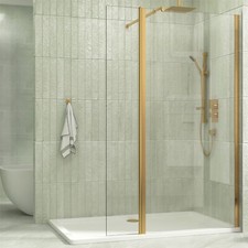 300mm Brushed Brass Wet Room