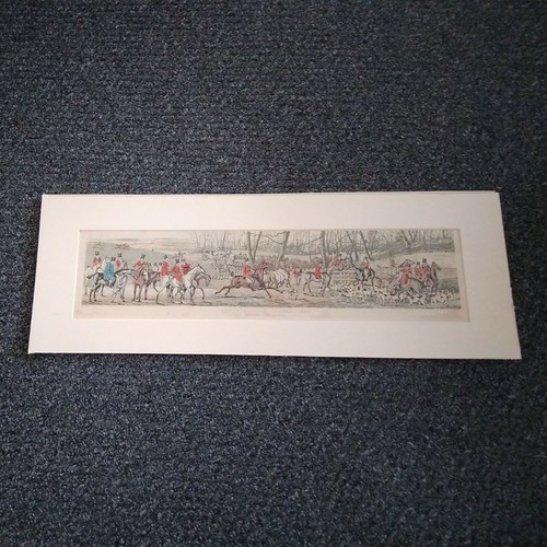 Fox hunting print merting - fox,