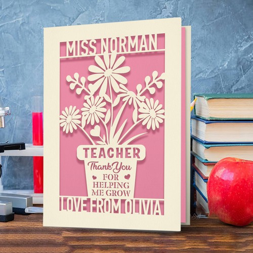 Personalised thank you teacher - thank,
