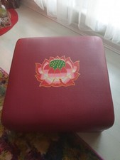 Raised Padded Meditation Stool or Footstool 50 cm x 50 cm