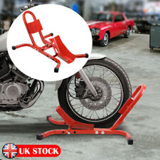FRONT WHEEL CHOCK MOTORBIKE MOTORCYCLE STORAGE VAN TRANSPORT PADDOCK STAND