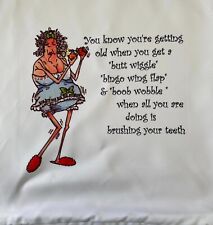 funny cushion covers 16x16 , age wiggle, wobble,and flap , can be personnalised