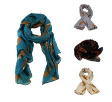 Fox Print Women Scarf Lady