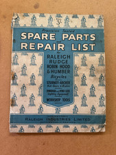 1950s Raleigh Bikes Cycle Bicycle Rudge Humber Spare Parts Catalogue Brochure