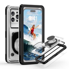 See-Through Waterproof Phone Pouch Case, IPX8 100% Risk-Free Protection Black 