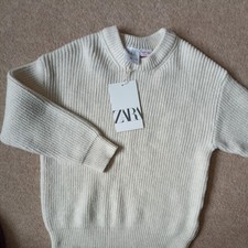 BNWT ZARA cream Boys Crew Neck