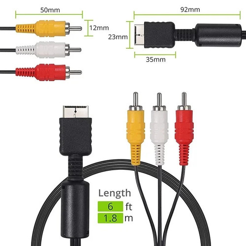 Rca cable for ps1 ps2 - rca, ps3