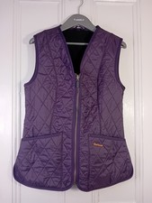 Women's Barbour Betty Fleece Quilted Liner Gilet Vest Size UK 8 in Purple 