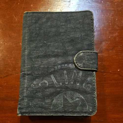 Kipling dark blue denim wallet - kipling,