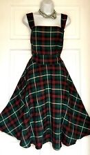 JOE BROWNS TARTAN PRINT PINAFORE DUNGAREE PARTY DRESS SIZE 18