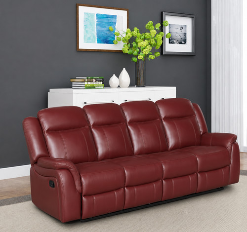 Burgundy red leather gel - red,
