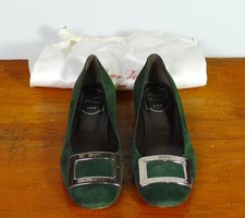 Roger Vivier Paris Green Suede