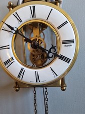KUNDO SKELETON WALL CLOCK  USED FULLY WORKING