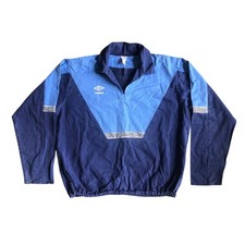 Vintage 80s Umbro Training Drill Top Pullover Sweatshirt Men’s M-L Football Rare