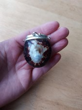 Shell And Mother Of Pearl Snuff Case Chatelain Handmade Vintage