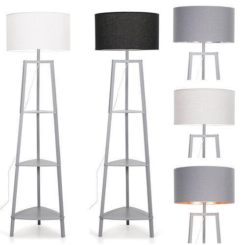 Standing floor lamp shelf unit - standing,