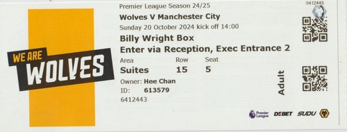 Used match ticket stub - ticket,