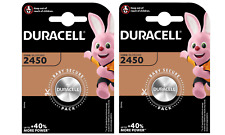 2 x Duracell CR2450 3V Lithium Coin Cell Battery 2450 DL2450 Longest Expiry