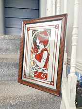 VINTAGE ALPHONSE MUCHA ART NOUVEAU STYLE LADY NOSTALGIA PICTURE MIRROR BOUTIQUE